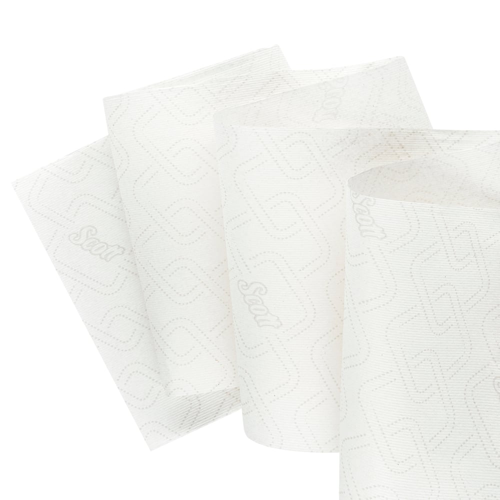 Scott® Essential™ Rolled Hand Towels 6638 - E-Roll Large Paper Towel Roll - 6 x 380m White Paper Towel Rolls (2,280m total) - 6638