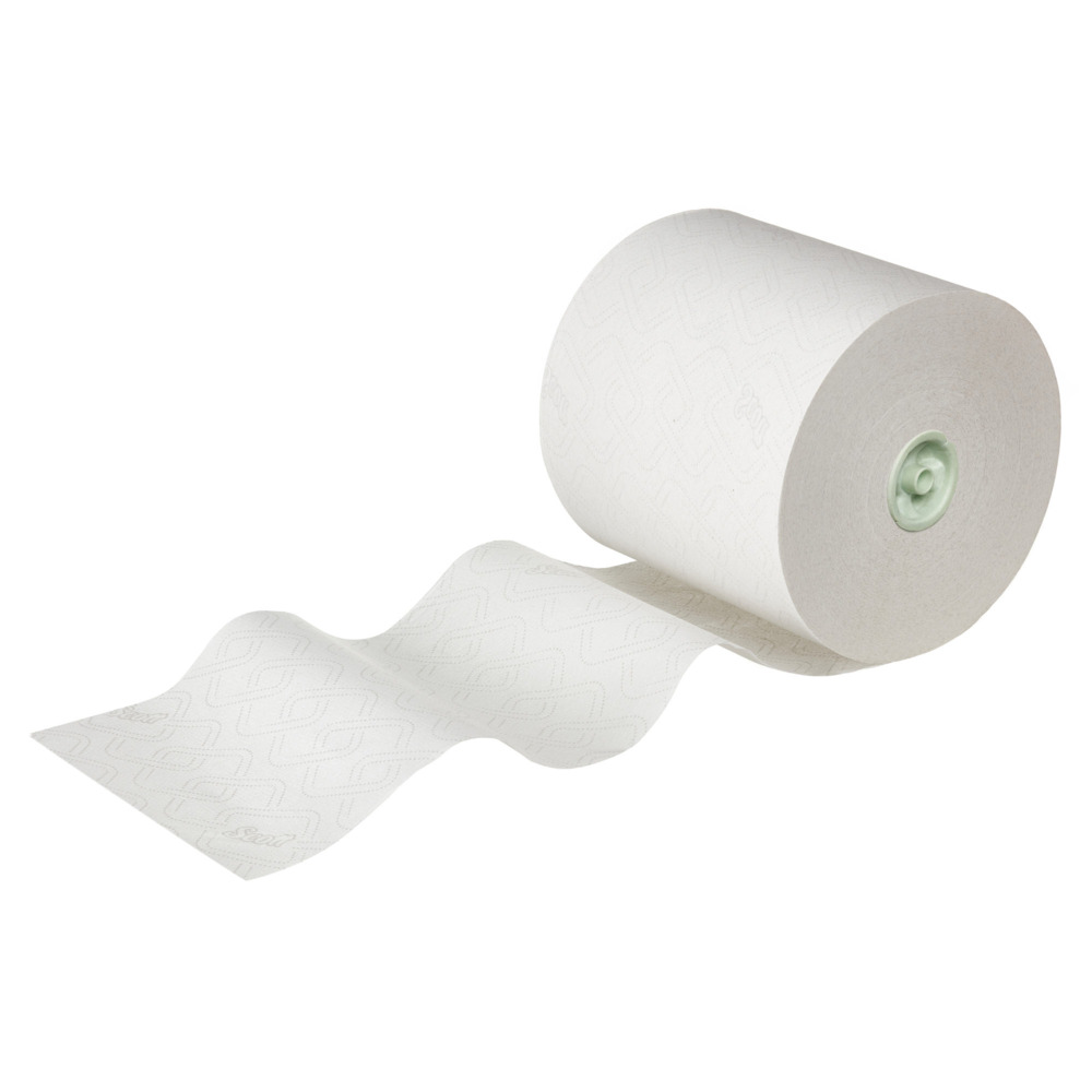 Rouleaux d'essuie-mains Scott® Essential™ 6638 - Rouleaux d'essuie-mains en papier E-Roll grand format - 6 x rouleaux de 380 m d'essuie-mains en papier blanc (2 280 m au total) - 6638