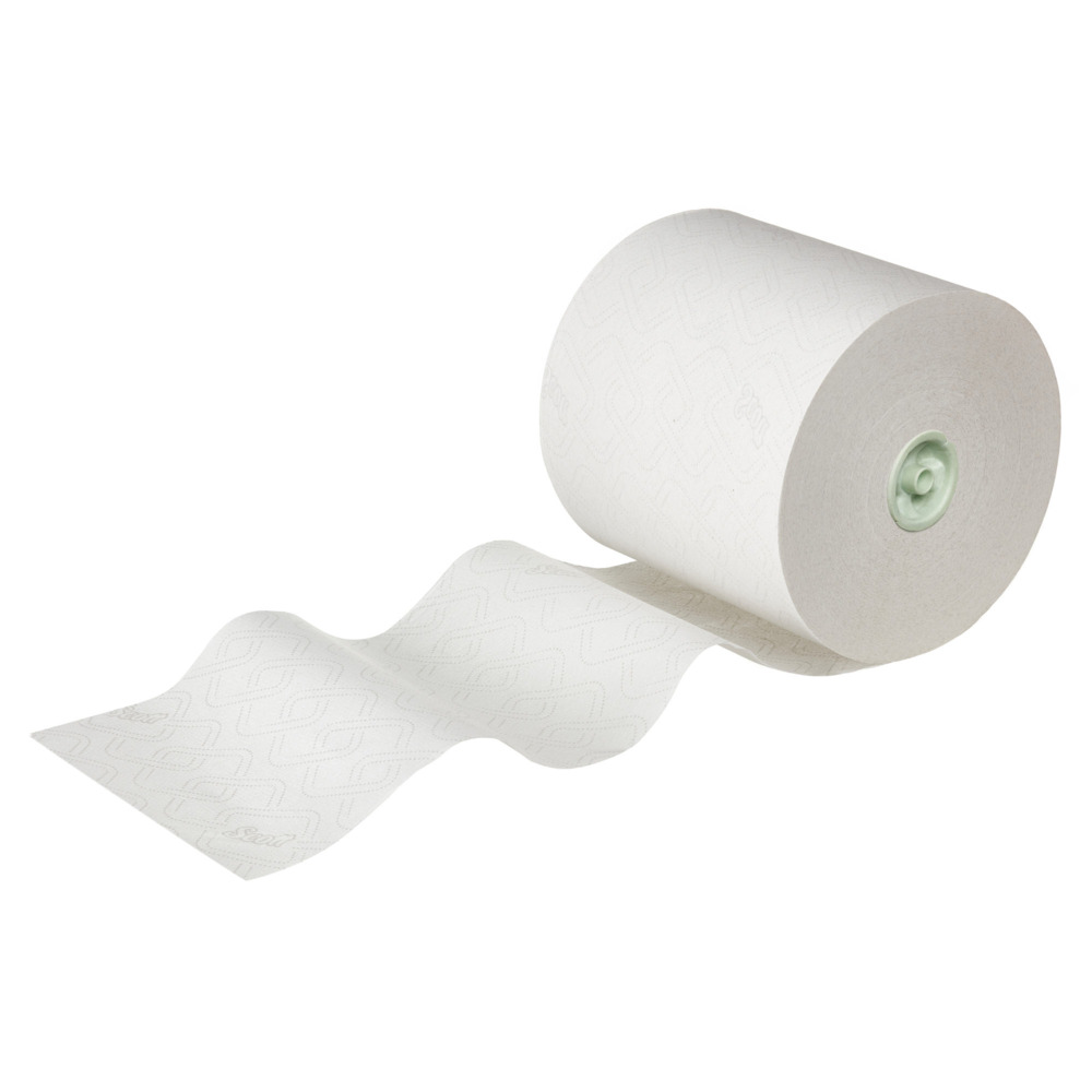 Scott® Essential™ Rolled Hand Towels 6638 - E-Roll Large Paper Towel Roll - 6 x 380m White Paper Towel Rolls (2,280m total) - 6638