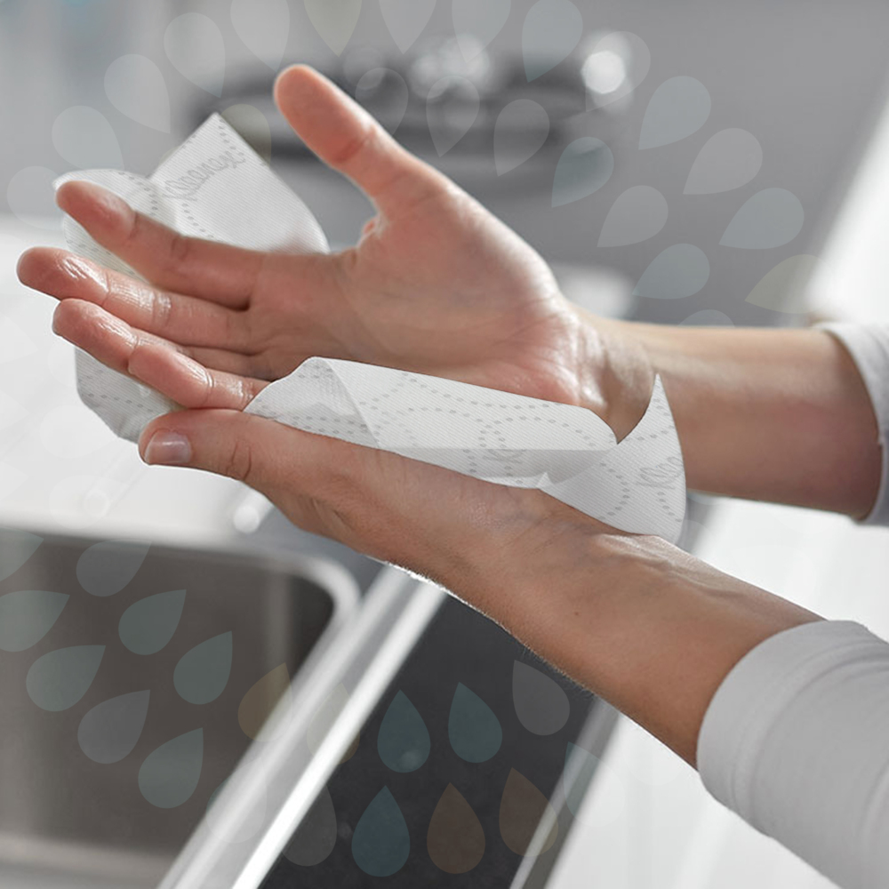 Rouleaux d'essuie-mains Kleenex® 6646 - rouleaux d'essuie-mains en papier E-Roll grand format - 6 x rouleaux de 250 m d'essuie-mains en papier blanc (1 500 m au total) - 6646