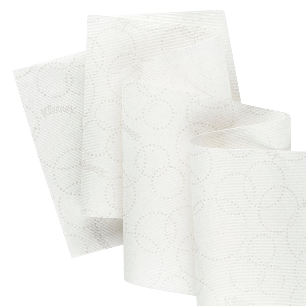 Kleenex® Papierhandtücher auf Rollen, 6646 – E-Roll-Großrolle für Handtücher – 6 x 250 m weiße Papierhandtuchrollen (insg. 1.500 m) - 6646