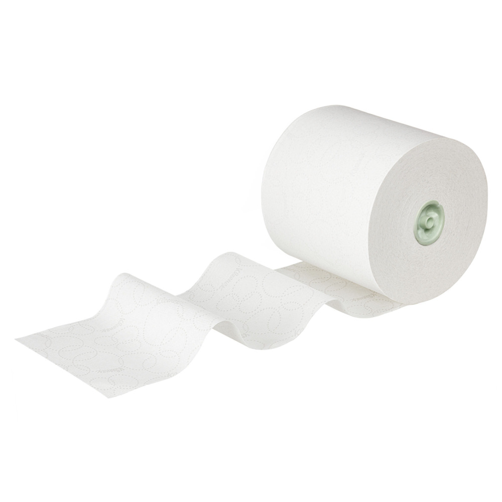 Kleenex® Papierhandtücher auf Rollen, 6646 – E-Roll-Großrolle für Handtücher – 6 x 250 m weiße Papierhandtuchrollen (insg. 1.500 m) - 6646