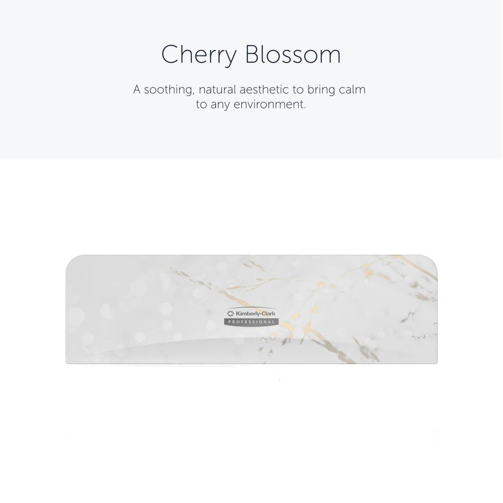 Façade Kimberly-Clark Professional™ ICON™ (58822), Fleurs de Cerisier, pour distributeur de papier toilette standard horizontal à 2 rouleaux ; 1 façade par colis - 58822