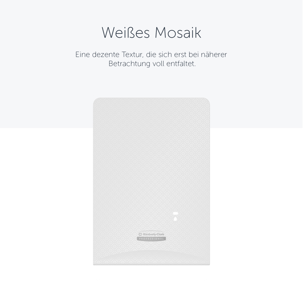 Façade Kimberly-Clark Professional™ ICON™ (58774), Mosaïque Blanche, pour Distributeur électronique de savon et de désinfectant ; 1 façade par colis - 58774