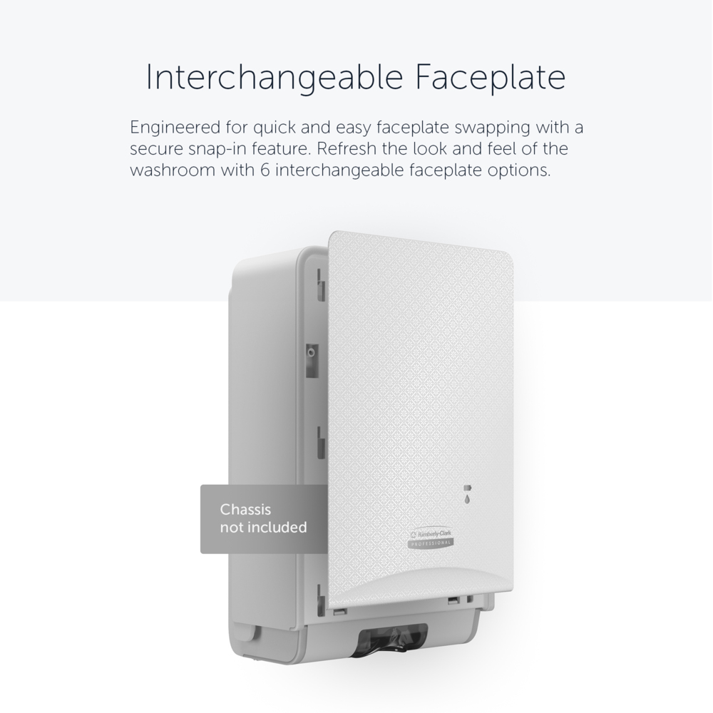Façade Kimberly-Clark Professional™ ICON™ (58774), Mosaïque Blanche, pour Distributeur électronique de savon et de désinfectant ; 1 façade par colis - 58774