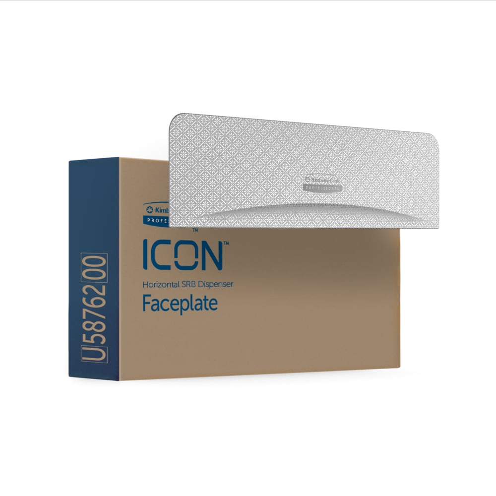 Façade Kimberly-Clark Professional™ ICON™ (58762), Mosaïque Argentée, pour distributeur de papier toilette standard horizontal à 2 rouleaux ; 1 façade par colis - 58762