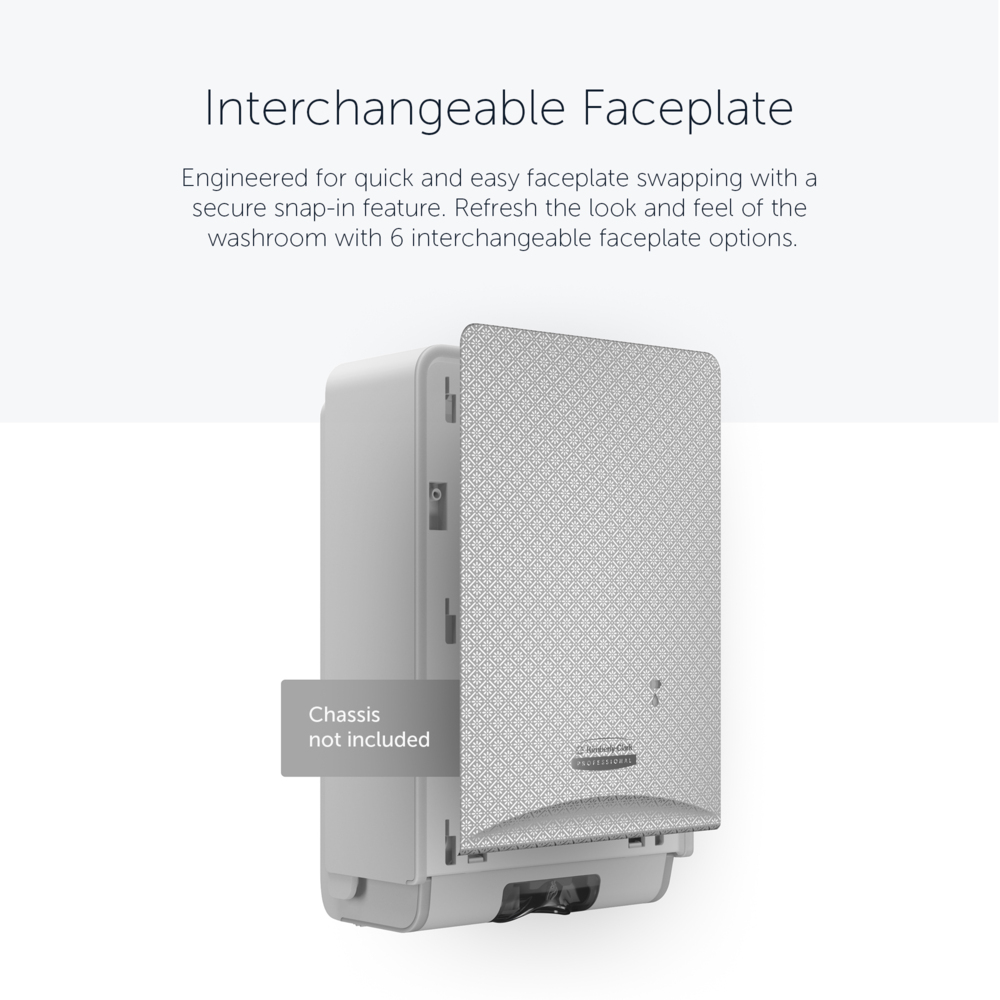 Façade Kimberly-Clark Professional™ ICON™ (58764), Mosaïque Argentée, pour Distributeur électronique de savon et de désinfectant ; 1 façade par colis - 58764