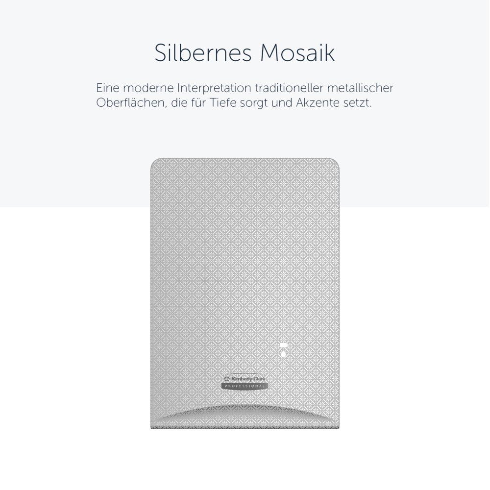 Façade Kimberly-Clark Professional™ ICON™ (58764), Mosaïque Argentée, pour Distributeur électronique de savon et de désinfectant ; 1 façade par colis - 58764