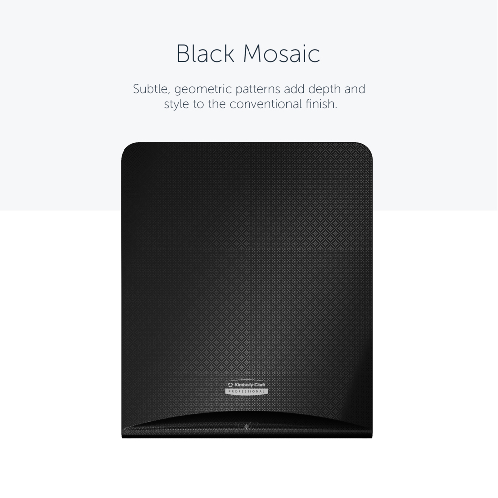 Façade Kimberly-Clark Professional™ ICON™ (58780), Mosaïque Noire, pour distributeur électronique d'essuie-mains en rouleau ; 1 façade par colis - 58780