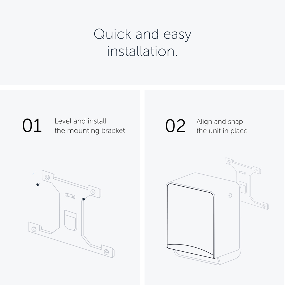 Distributeur électronique d'essuie-mains Kimberly-Clark Professional™ ICON™ (53940), boîtier blanc avec façade Mosaïque Blanche ; 1 distributeur et façade par colis - 53940