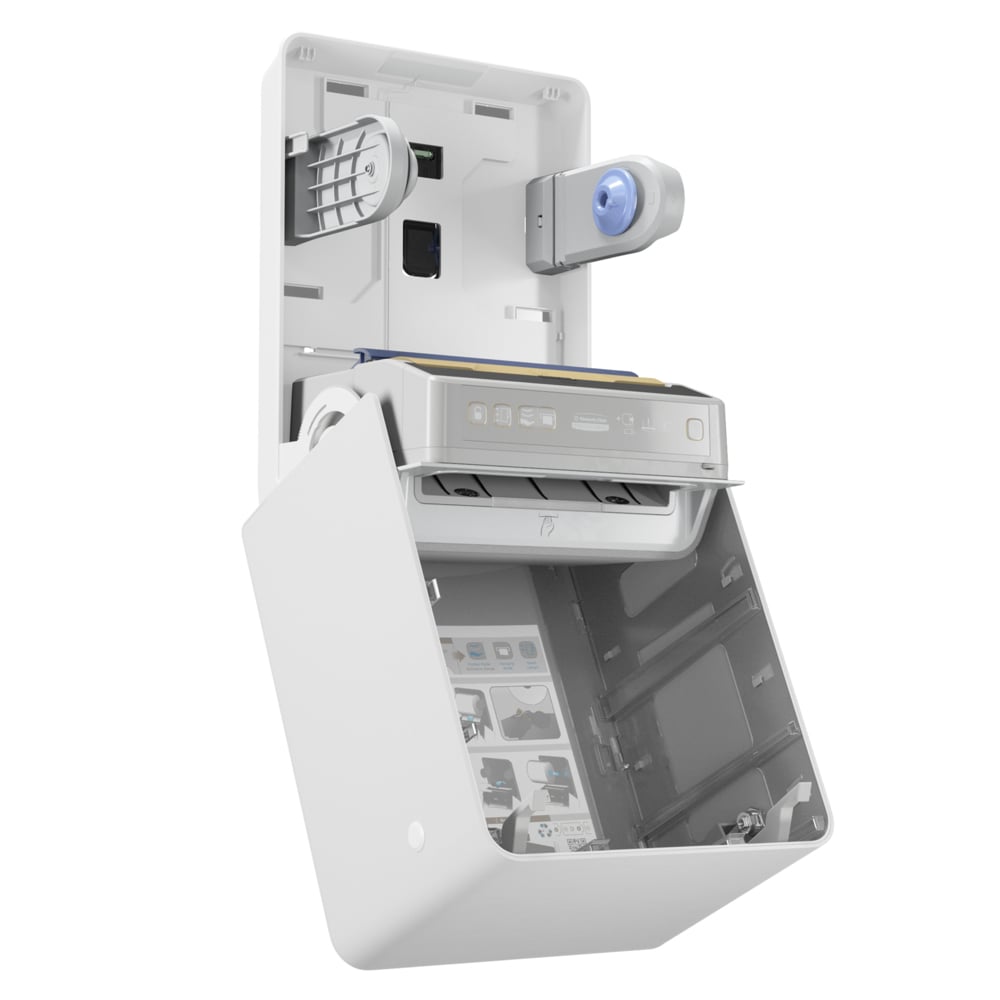 Kimberly-Clark Professional™ ICON™ Automatic Rolled Hand Towel Dispenser (53940), White Chassis with White Mosaic Design Faceplate; 1 Dispenser and Faceplate per Case - 53940