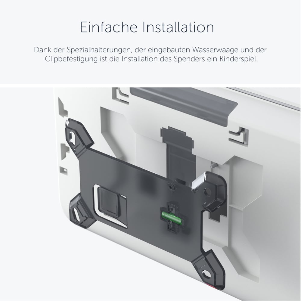 Distributeur de papier toilette standard Kimberly-Clark Professional™ ICON™ horizontal à 2 rouleaux (53945), boîtier blanc avec façade Mosaïque Blanche ; 1 distributeur et façade par colis - 53945