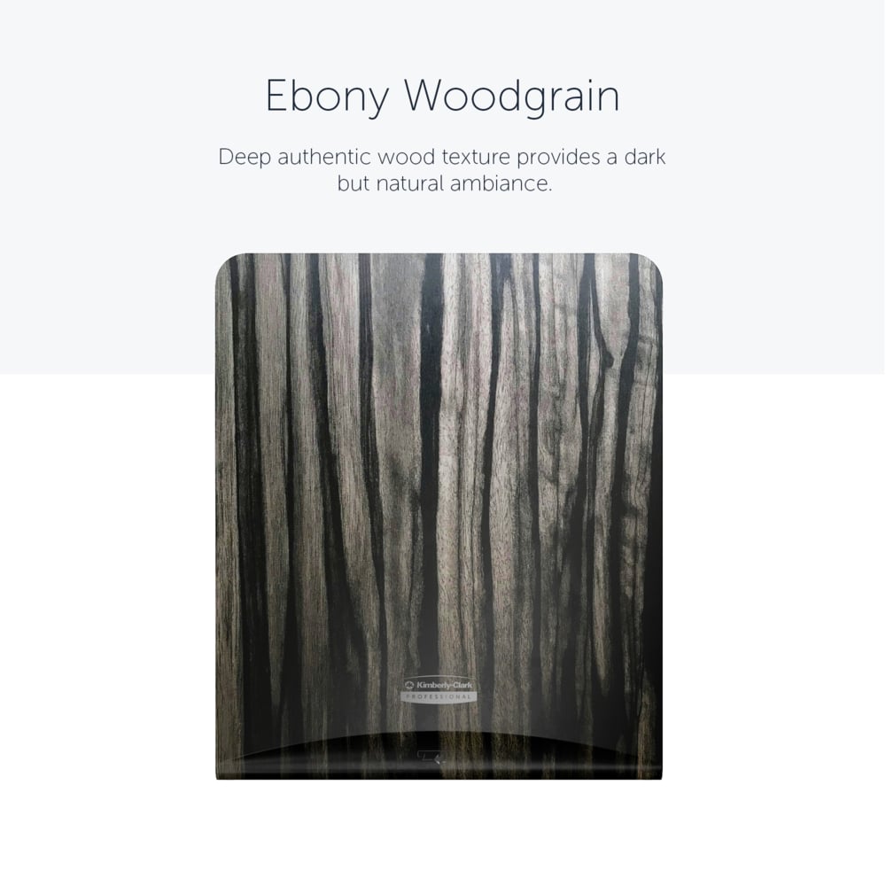 Façade Kimberly-Clark Professional™ ICON™ (58830), Bois d'Ébène, pour distributeur électronique d'essuie-mains en rouleau ; 1 façade par colis - 58830