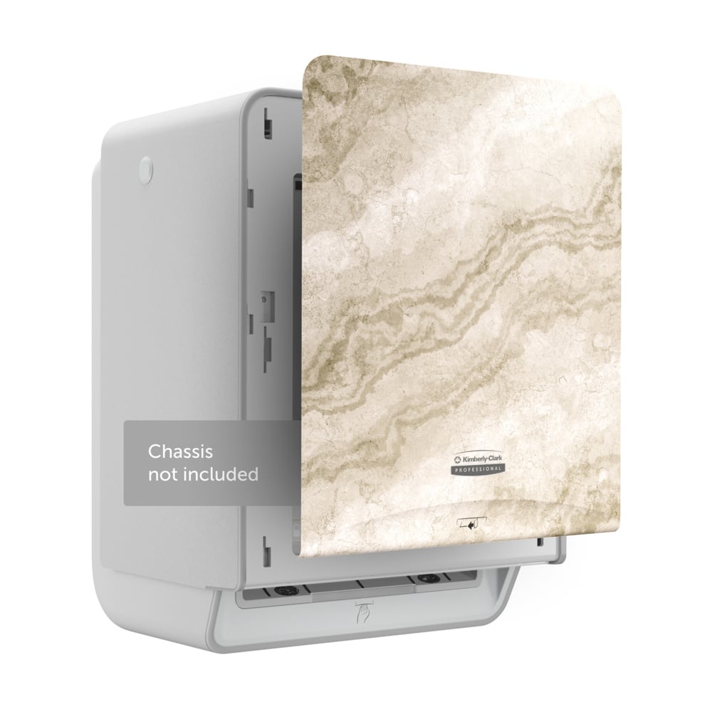 Kimberly-Clark Professional™ ICON™ Faceplate (58790), Warm Marble Design, for Automatic Rolled Hand Towel Dispenser; 1 Faceplate per Case - 58790