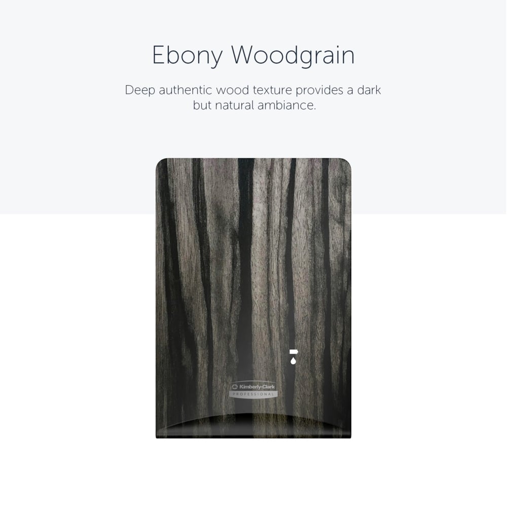 Façade Kimberly-Clark Professional™ ICON™ (58834), Bois d'Ébène, pour Distributeur électronique de savon et de désinfectant ; 1 façade par colis - 58834