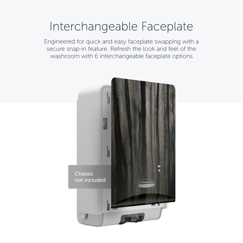 Façade Kimberly-Clark Professional™ ICON™ (58834), Bois d'Ébène, pour Distributeur électronique de savon et de désinfectant ; 1 façade par colis - 58834