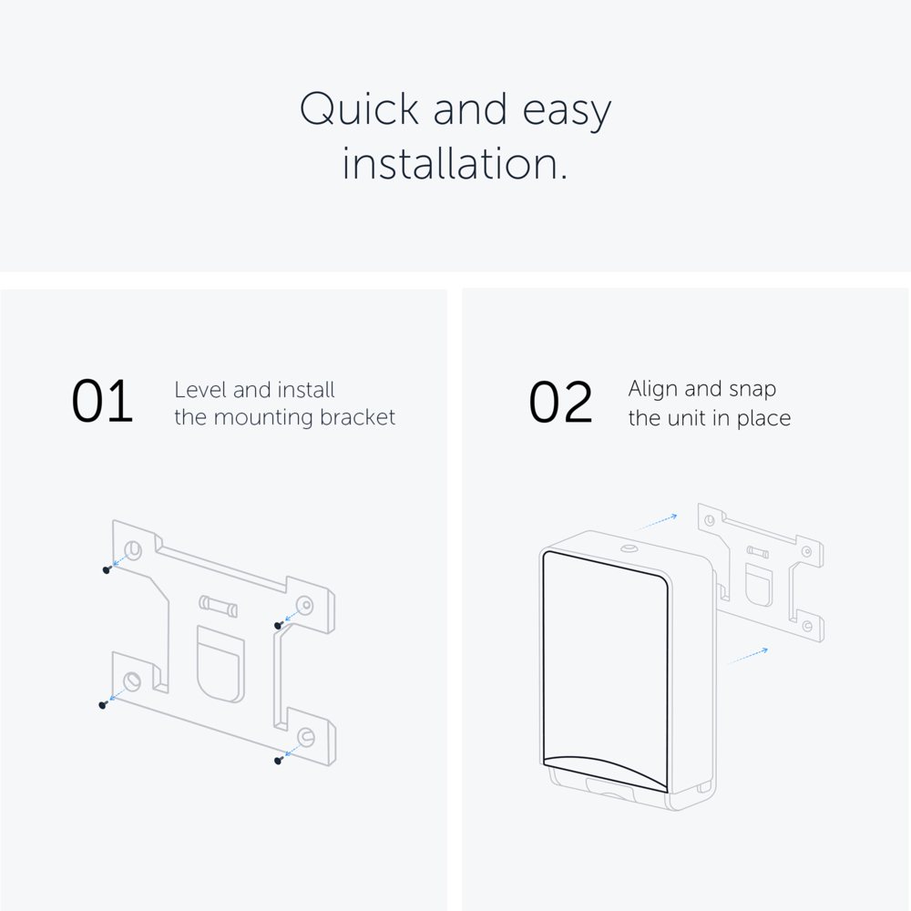 Distributeur électronique de savon et de désinfectant Kimberly-Clark Professional™ ICON™ (53694), boîter gris avec façade Mosaïque Argentée ; 1 distributeur et façade par colis - 53694