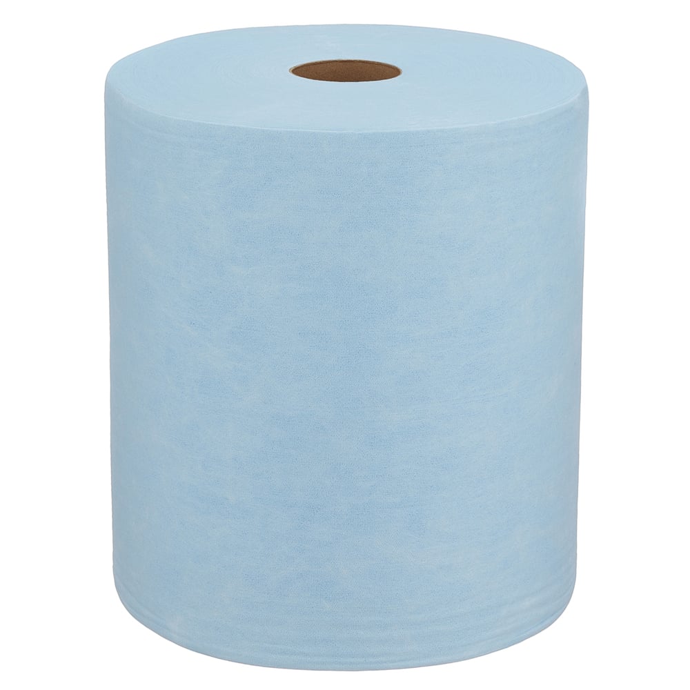 WypAll® X60 Large Roll Cloths 8371 - Blue Cleaning Cloths - 1 Large Blue Roll x 500 Blue, 1 Ply Cleaning Cloths - 8371