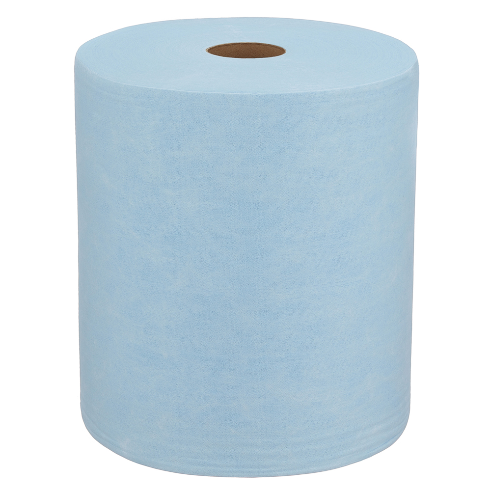 WypAll® X60 General Clean™ Large Roll Cloths 8371 - Blue Cleaning Cloths - 1 Large Blue Roll x 500 Blue, 1 Ply Cleaning Cloths - 8371