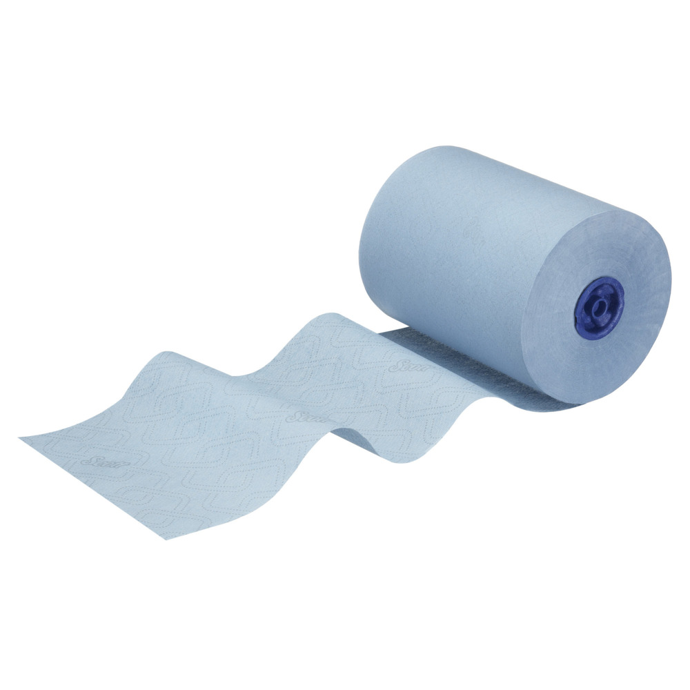 Scott® Essential™ Slimroll™ Rolled Hand Towels 6696 - Blue Paper Towels - 6 x 190m Paper Towel Rolls (1,140m total) - 6696