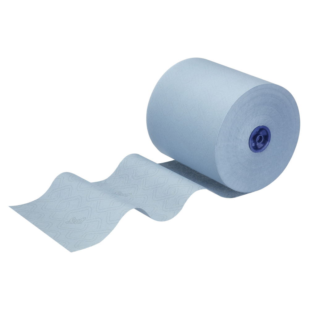 Scott® Essential™ Rolled Hand Towels 6692 - Blue Paper Towels - 6 x 350m Paper Towel Rolls (2,100m total) - 6692
