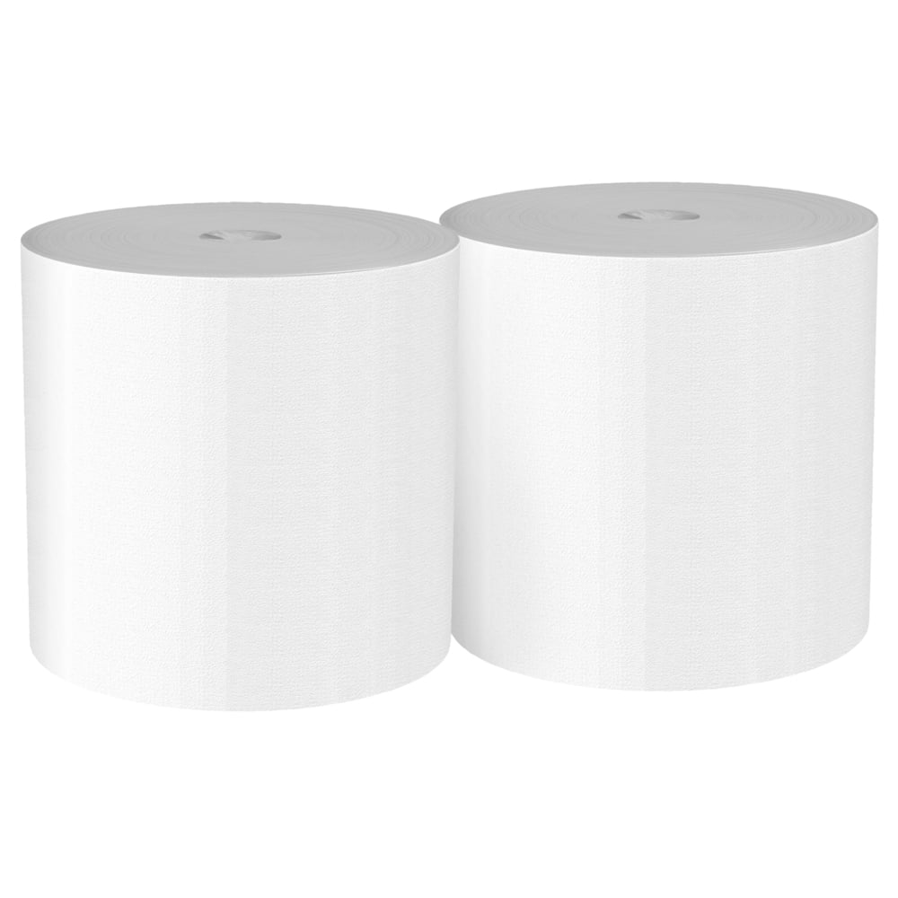 WypAll® PowerClean™ L40 Extra Absorbent Towels (05796), Center-Pull Roll, Limited Use Towels, White (200 Sheets/Roll, 2 Rolls/Case, 400 Sheets/Case) - 05796