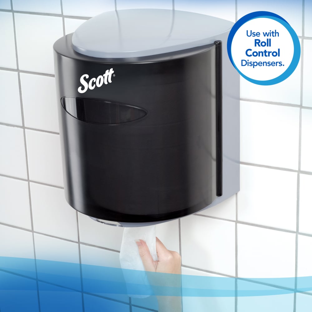 Scott® Essential Roll Control Center Pull Paper Towels (01032) with Fast-Drying Absorbency Pockets, Perforated Full-Sized Hand Paper Towels, White (6 Rolls per Case, 4,200 Sheets Total) - 01032