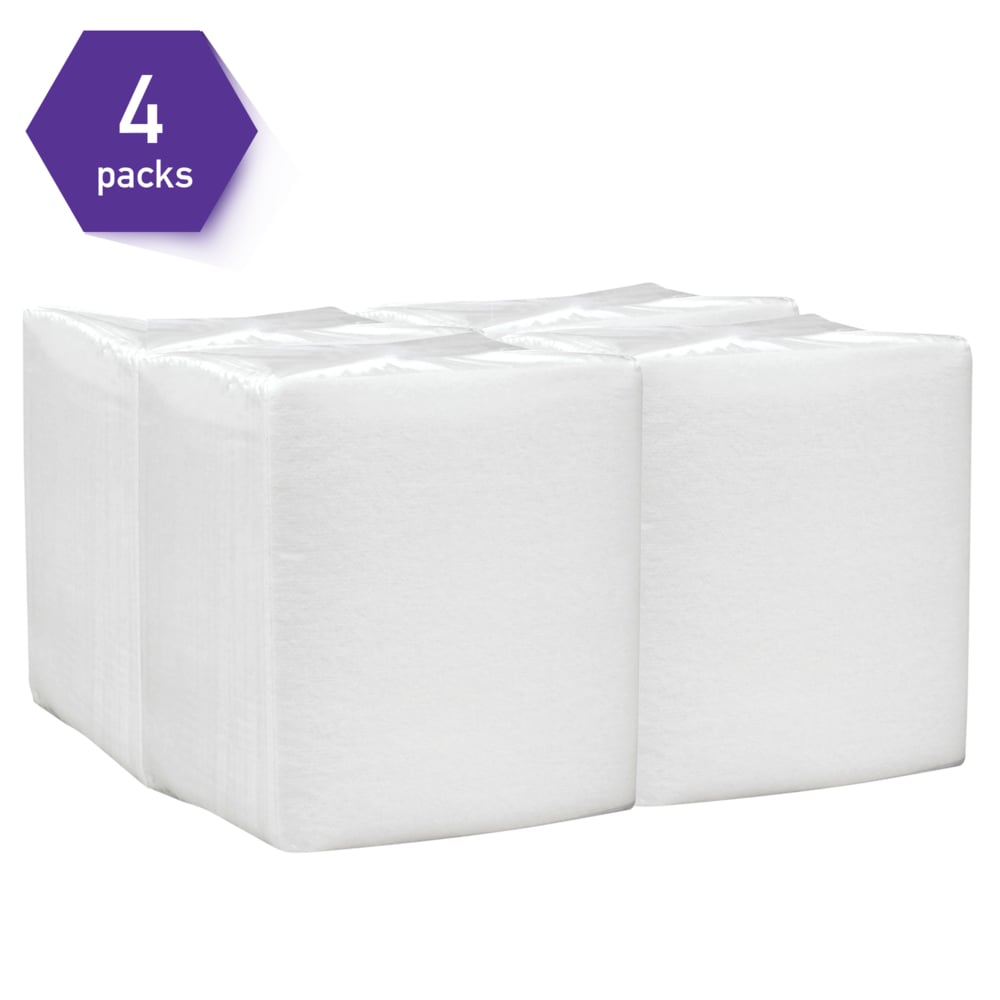 Kimtech Prep™ Scottpure™ Critical Task Wipes (06121), Quarterfold, for Surface Preparation, White (100 Sheets/Box, 4 Boxes/Case, 400 Sheets/Case) - 06121