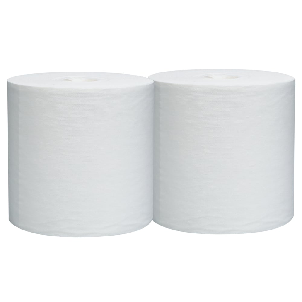 WypAll® GeneralClean™ L30 Heavy Duty Cleaning Towels (05820), Center-Pull Roll, Strong and Soft Towels, White (300 Sheets/Roll, 2 Rolls/Case, 600 Sheets/Case) - 05820