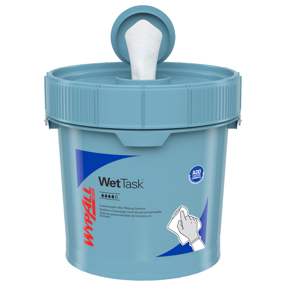 WypAll® PowerClean™ WetTask™ Wipers for Solvents System (06006), Center-Pull Roll, White, Refill Only (275 Sheets/Roll, 2 Rolls/Case, 550 Sheets/Case) - 06006