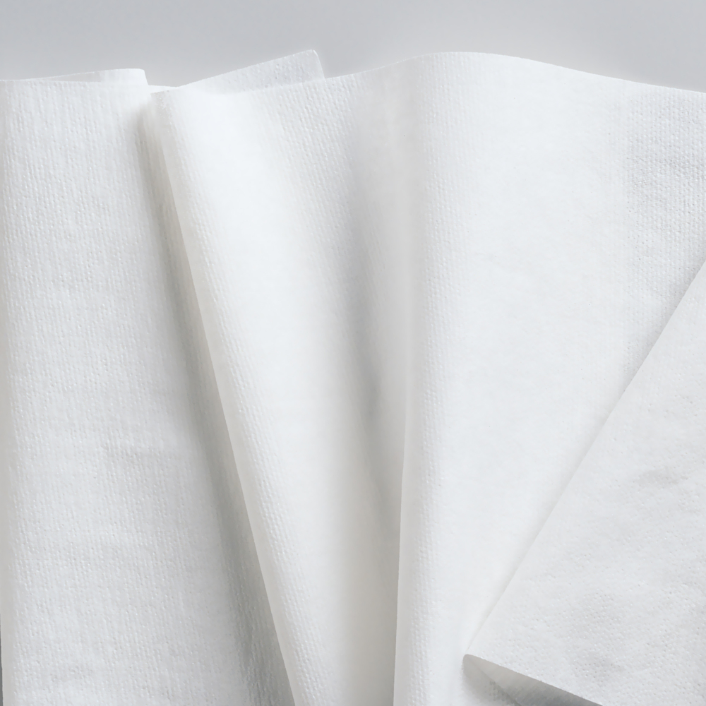 Chiffons de nettoyage très résistants WypAll® GeneralClean™ L30 (05843), petit rouleau, chiffons résistants et doux, blancs (70 feuilles/rouleau, 24 rouleaux/caisse, 1 680 feuilles/caisse) - 05843