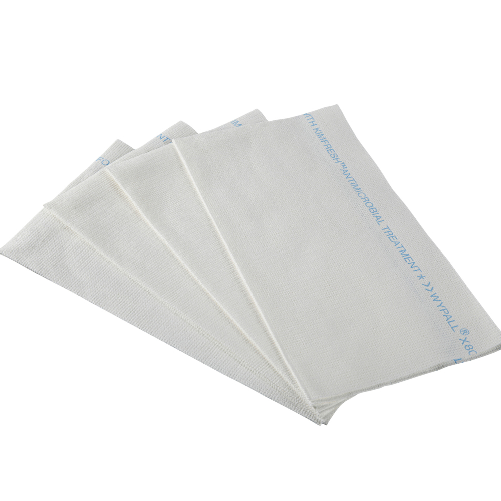 Chiffons de restauration WypAll® Critical Clean (06053), pliés en quatre, blancs, 1 boîte, 200 feuilles - 06053
