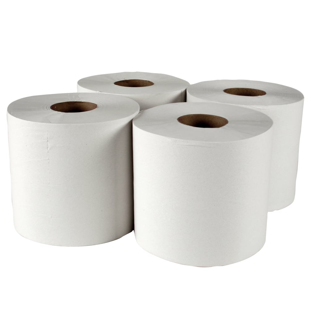 Scott® Essential Center-Pull Roll Towels (01010), White, Perforated Hand Paper Towels, (4 Rolls/Case, 500 Sheets/Roll, 2,000 Sheets/Case) - 01010