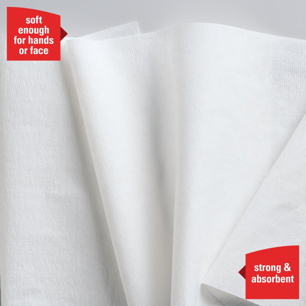 WypAll® Power Clean L40 Extra Absorbent Towels (05796), Limited Use Towels, White, 2 Center-Pull Rolls per Case, 200 Sheets per Roll; 400 Sheets Per Case - 05796