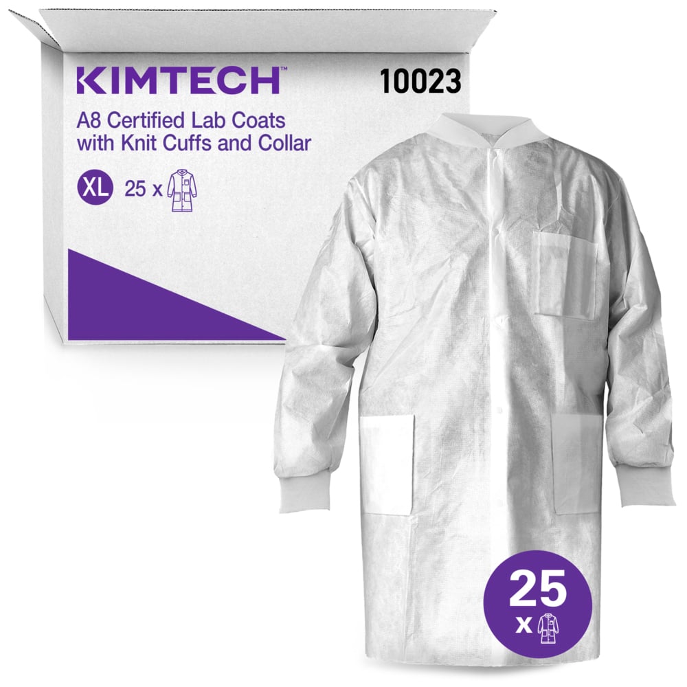 SMS Lab Coat with 3 Pockets - White - EXTRA LARGE