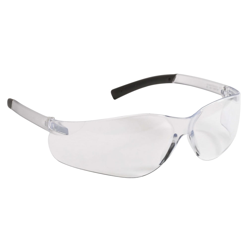 Lunettes de sécurité KleenGuard V20 Purity (25650), protection UV, verre trempé transparent, branches transparentes, 12 paires/caisse - 25650