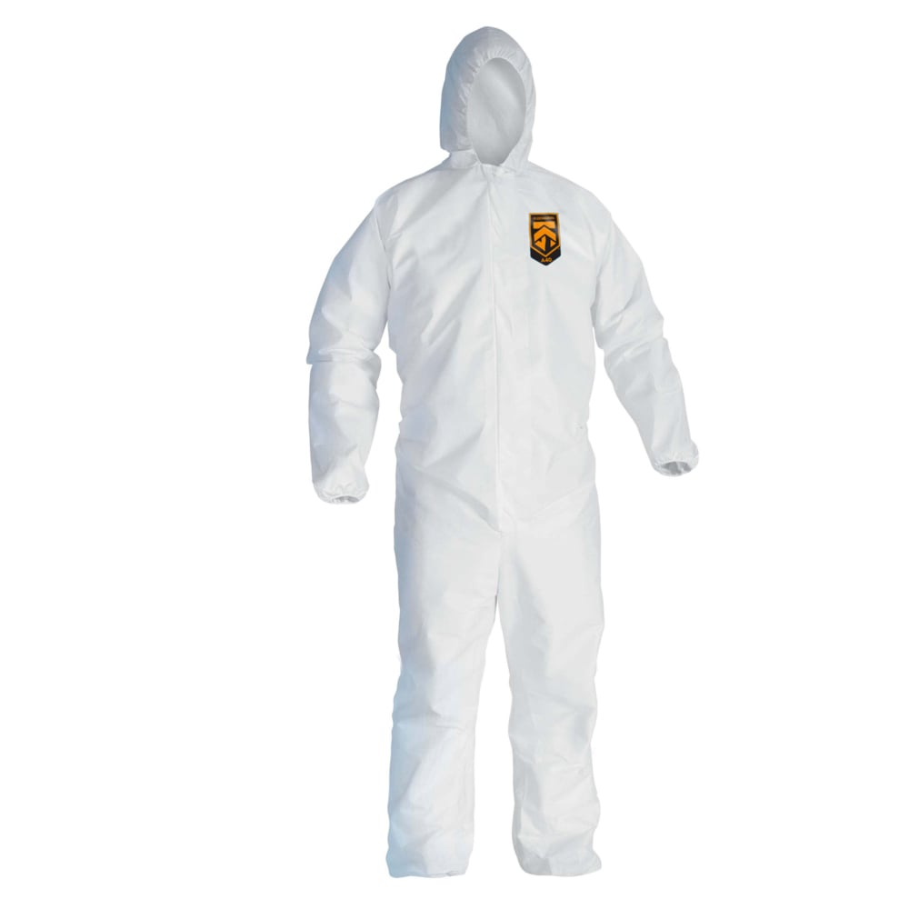 KleenGuard™ A40 Liquid & Particle Protection Coveralls (41173), White, 2XL (Qty 25) - 41173