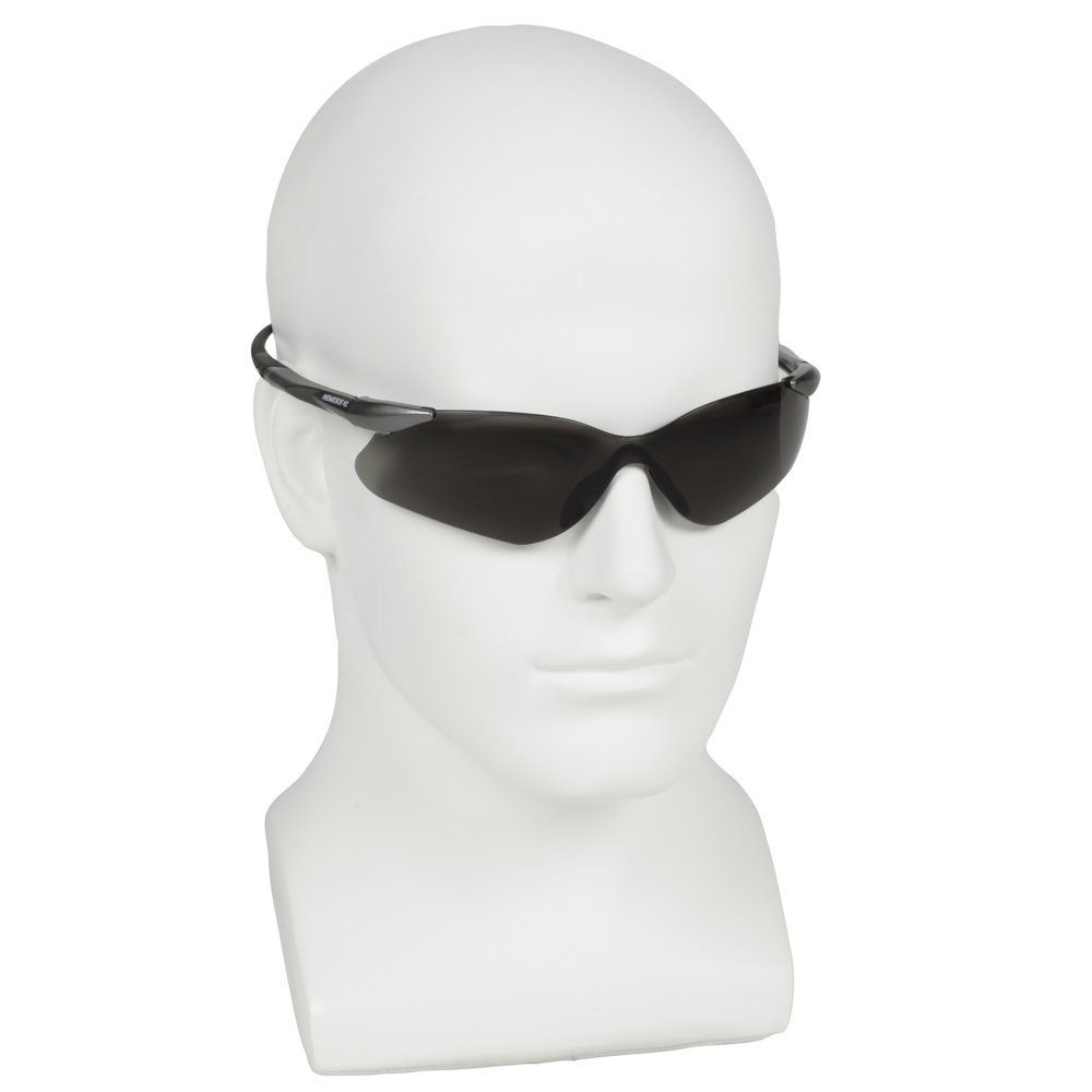 KleenGuard™ Nemesis™ VL Safety Glasses (25704), Smoke Lenses, Gunmetal Frame, Scratch Resistant, Unisex for Men and Women (Qty 12) - 25704