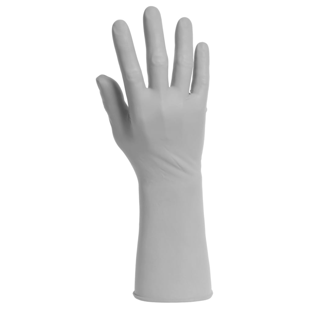 Gants stériles en nitrile Sterling Kimtech G3 (11825), 4 mil, pour salles blanches, spécifiques à la main, 12 po, taille 8, gris, 300 paires/caisse - 11825