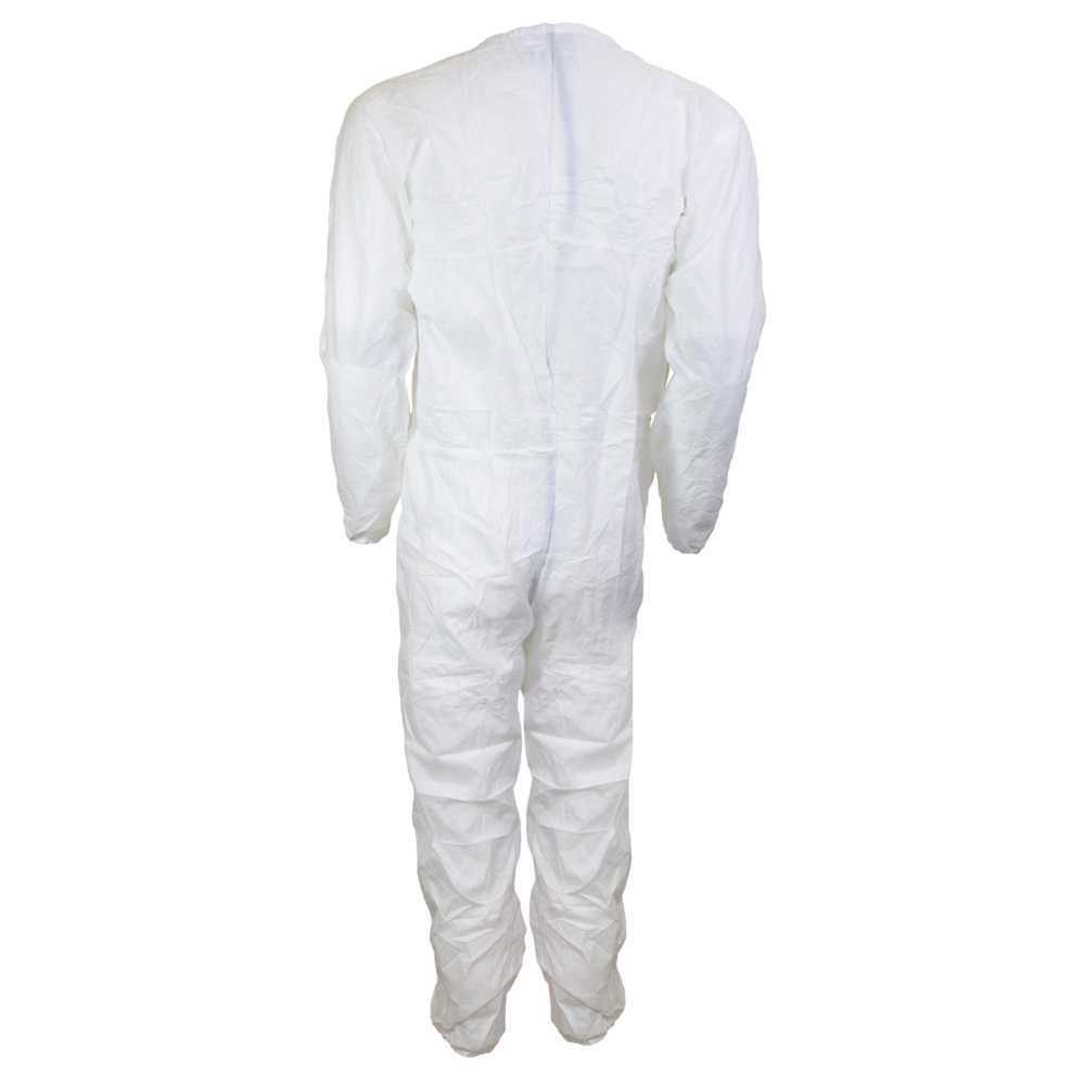 Kimtech™ A5 Sterile Cleanroom Coveralls (12917), Clean Don, Mandarin Collar, Thumb Loops, Reflex Design, White, 5XL, 25 / Case - 12917