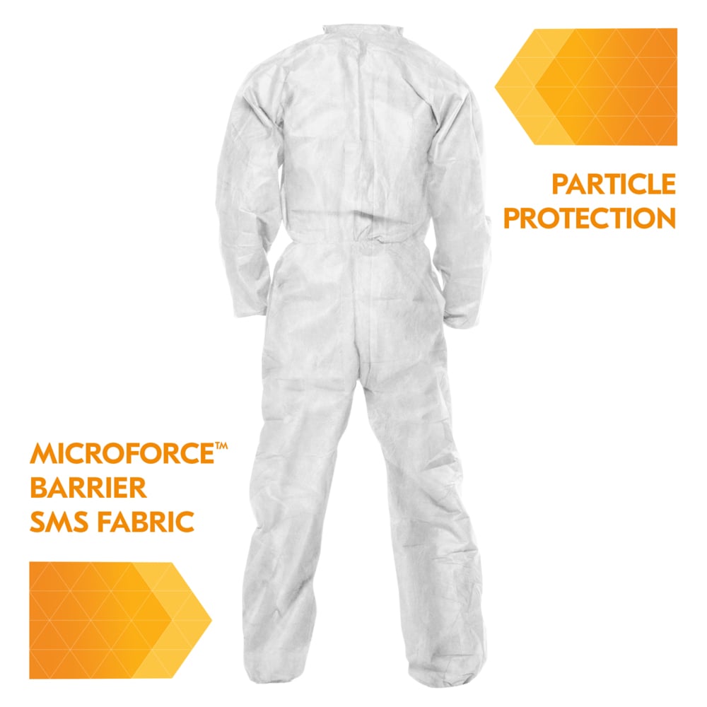 KleenGuard™ A20 Breathable Particle Protection Coveralls (35671), White, Small (Qty 24) - 35671