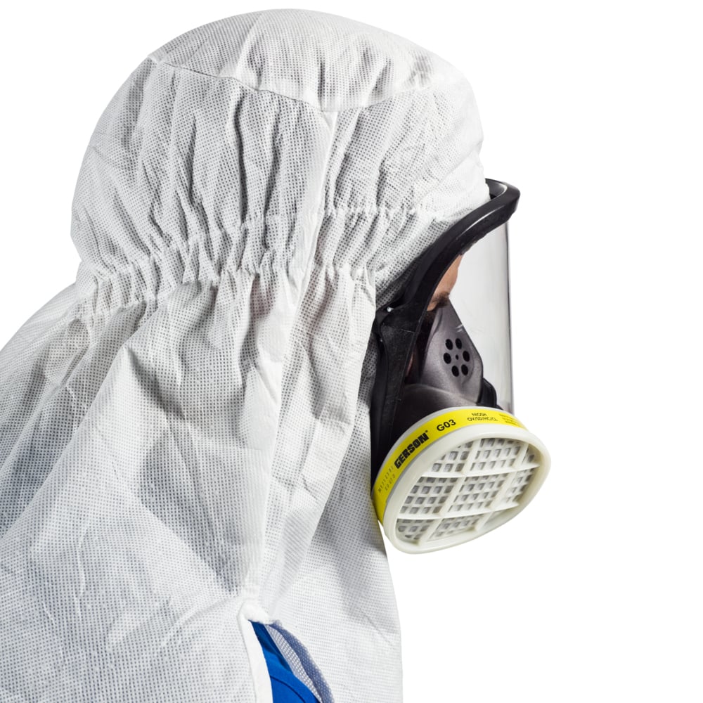 Kimtech™ A5 Sterile Elasticized Hoods (40616) with Clean-Don Technology, White, 100 Hoods / Case - 40616