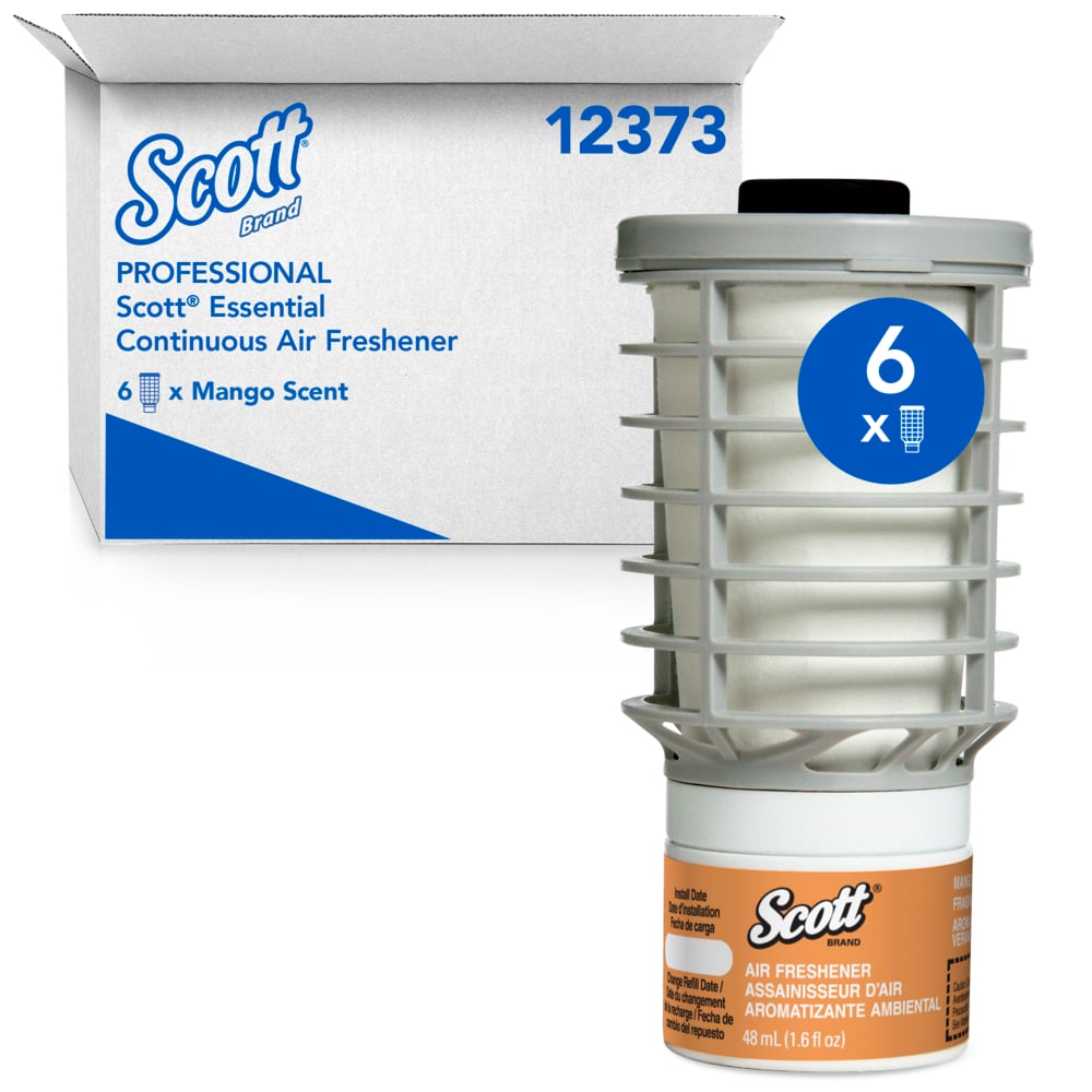 Scott® Essential Continuous Air Freshener (12373), Mango Scent (6 Refills/Case) - 12373