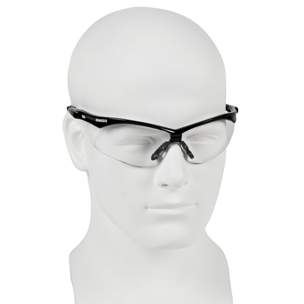 KleenGuard™ Nemesis™ CSA Safety Glasses (20378), Clear Lenses, Black Frame, CSA Certified, Unisex for Men and Women (Qty 12) - 20378