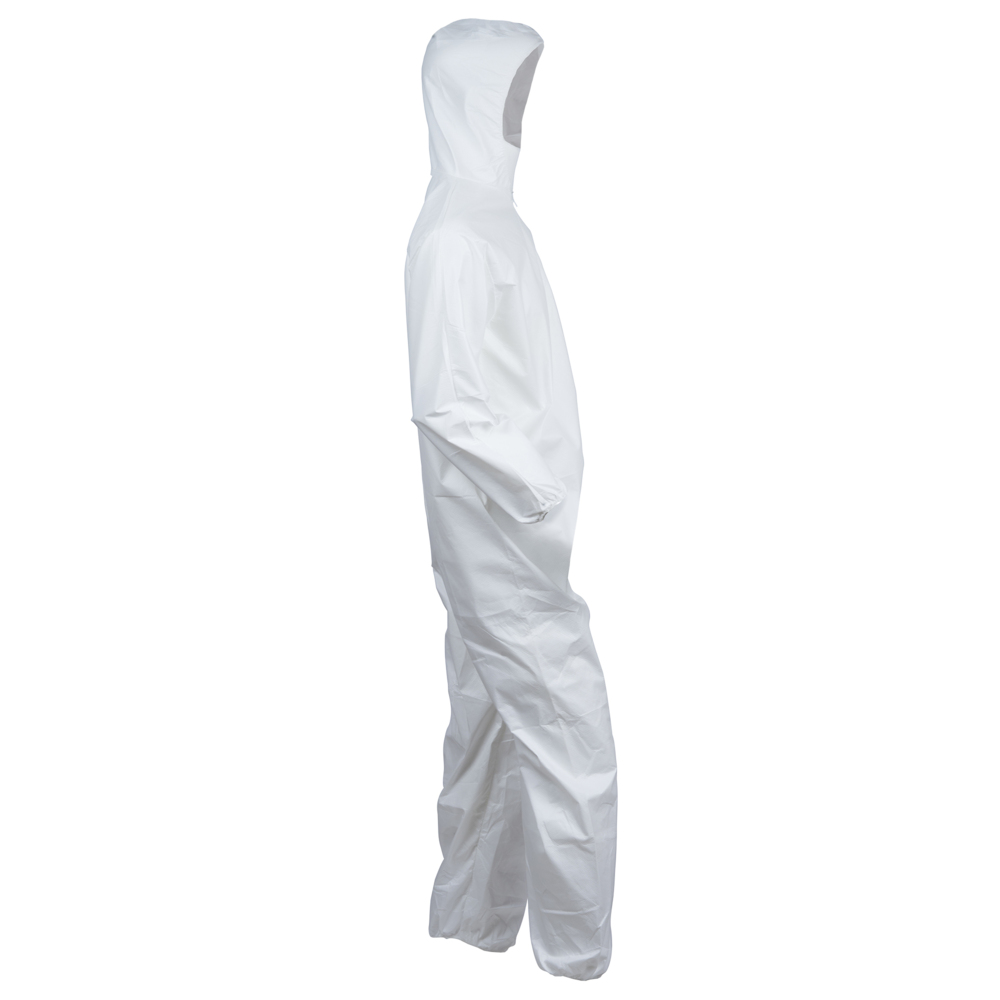 KleenGuard™ A40 Liquid & Particle Protection Coveralls (42566), White, Large (Qty 25) - 42566