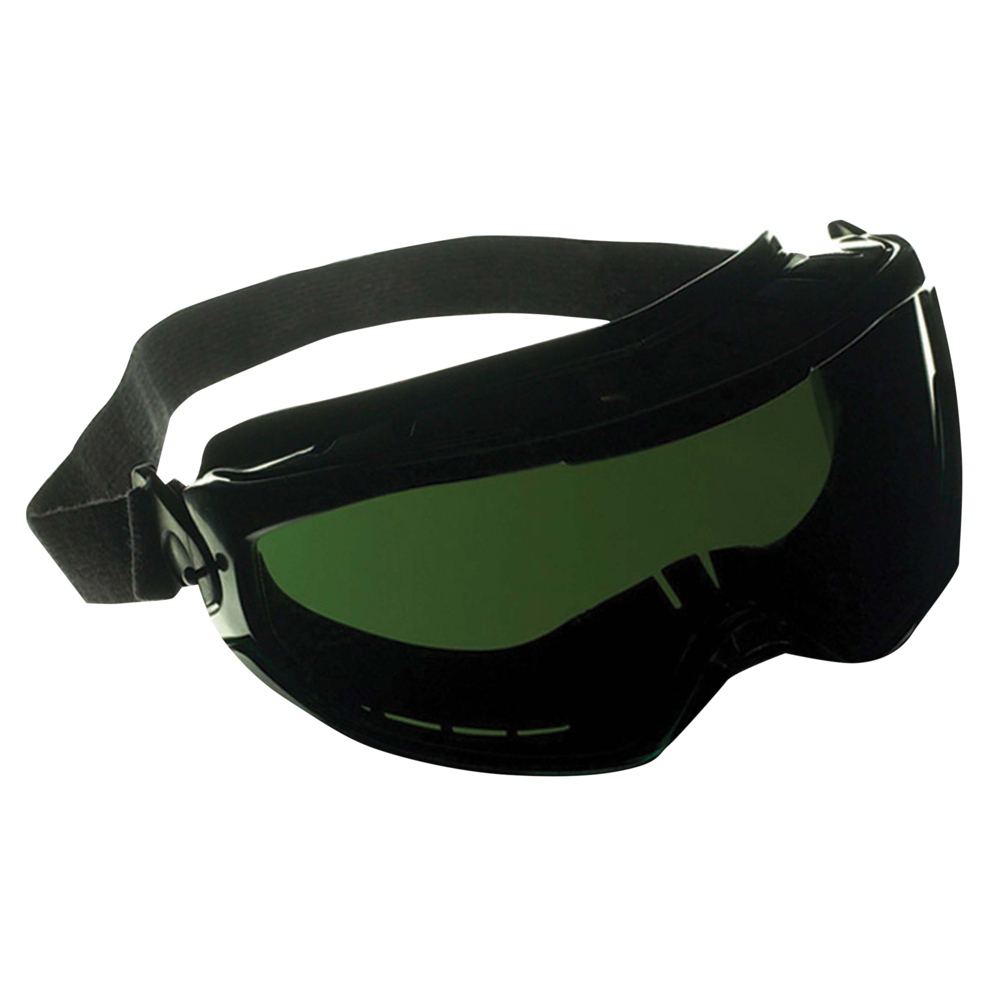 KleenGuard™ V80 Monogoggle™ XTR OTG Safety Goggles (18626), with Anti-Fog Coating, IRUV Shade 5.0 Lens, Black Frame, Unisex for Men and Women (Qty 6) - 18626