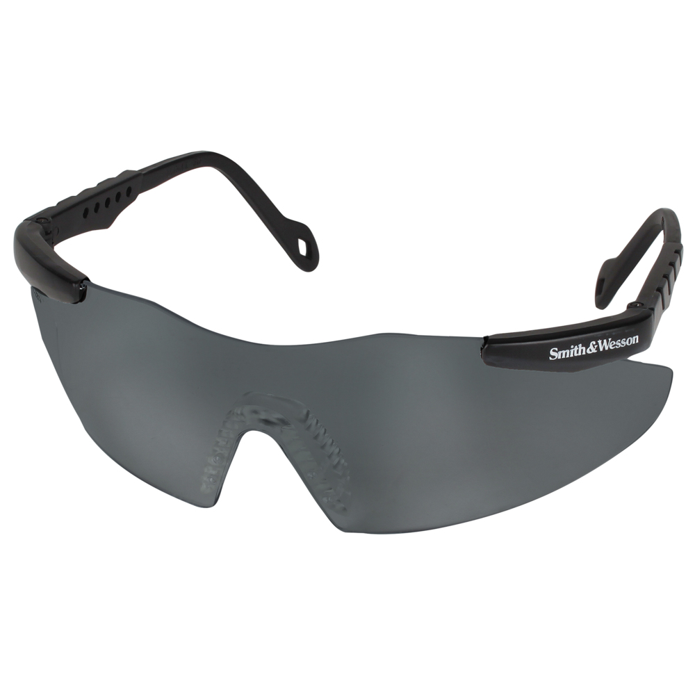 Smith & Wesson® Safety Glasses (19955), Magnum 3G Safety Eyewear, Smoke Anti-Fog Lenses with Black Frame, 12 Units / Case - 19955