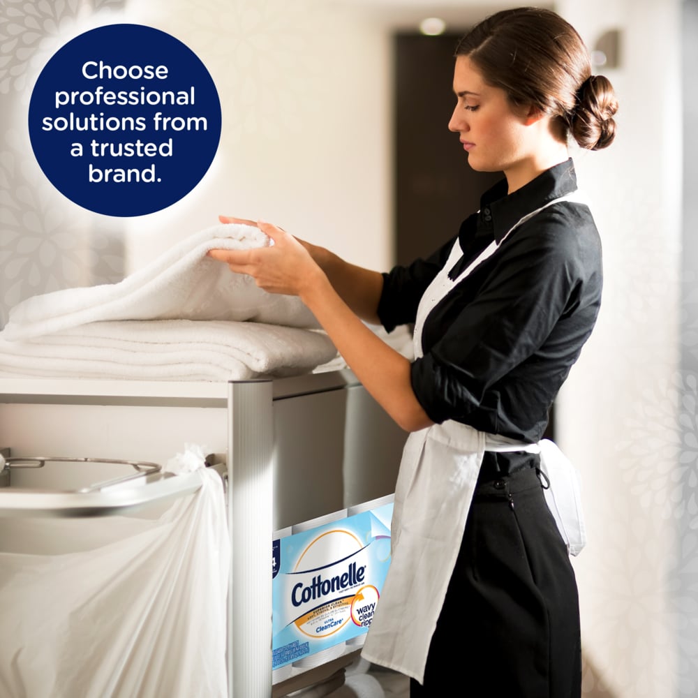 Cottonelle® Professional Standard Roll Toilet Paper (12456), White (170 Sheets/Roll, 48 Rolls/Case, 4 Packs of 12 Rolls, 8,160 Sheets/Case) - 12456