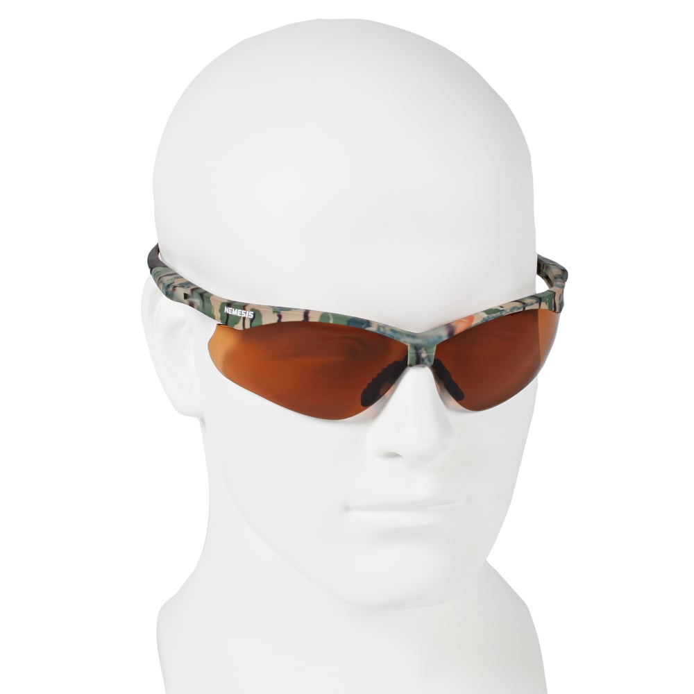 KleenGuard™ Nemesis™ CSA Safety Glasses (20386), Bronze Lenses, Camo Frame, CSA Certified, Unisex for Men and Women (Qty 12) - 20386