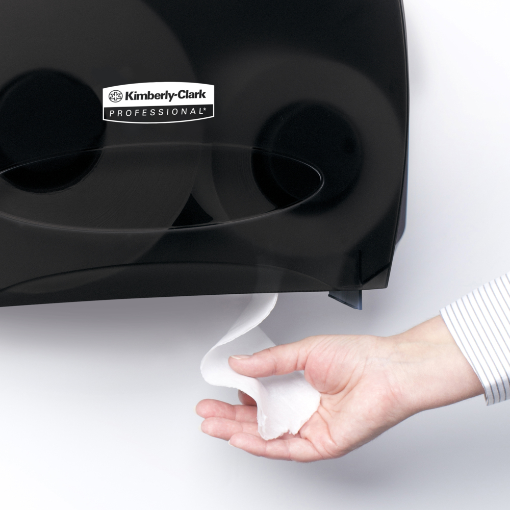 Scott® Essential™ Jumbo Roll Toilet Paper Dispenser (09507), Black, 16.0" x 13.88" x 5.75" (Qty 1) - 09507
